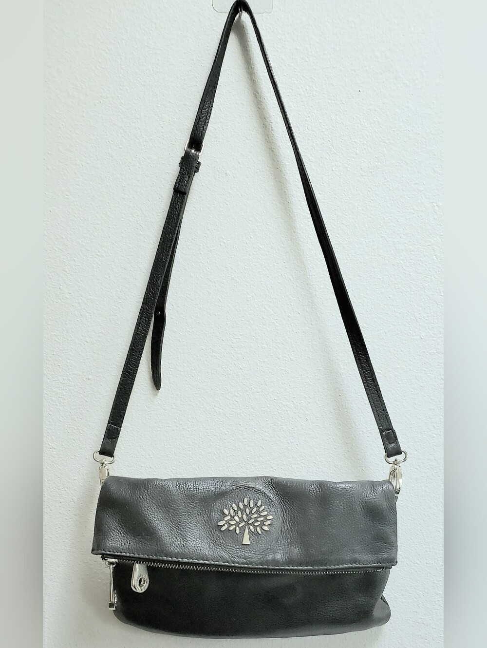 Mulberry Daria Black Leather Clutch Crossbody